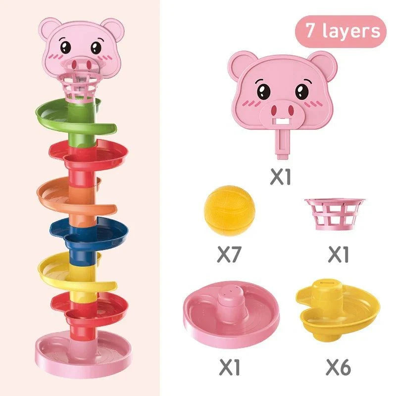 Montessori Track Rolling Ball Toynull