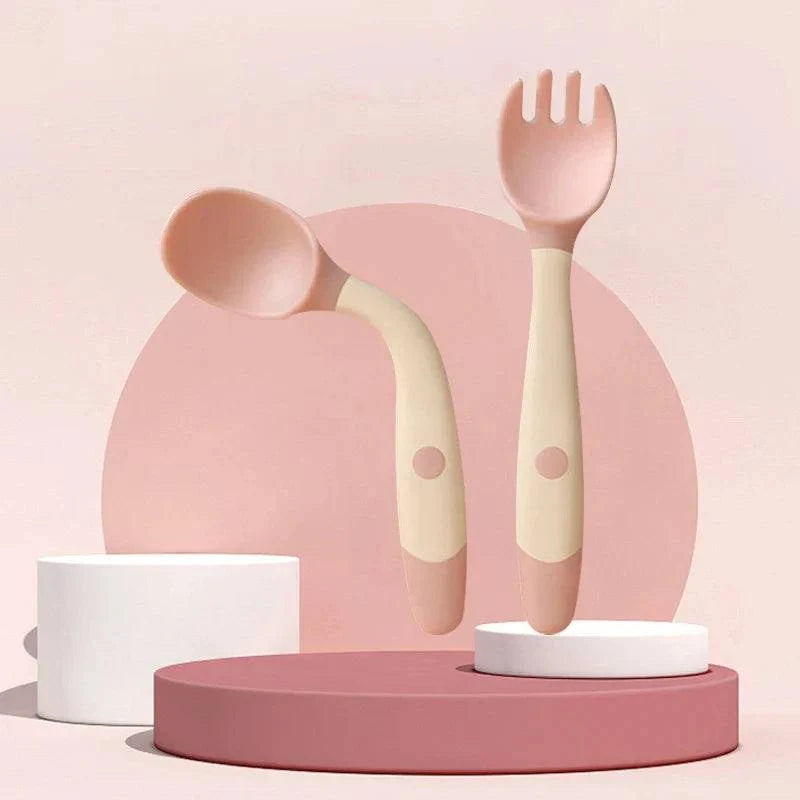 Bendable Twist Baby Fork Spoon Setnull