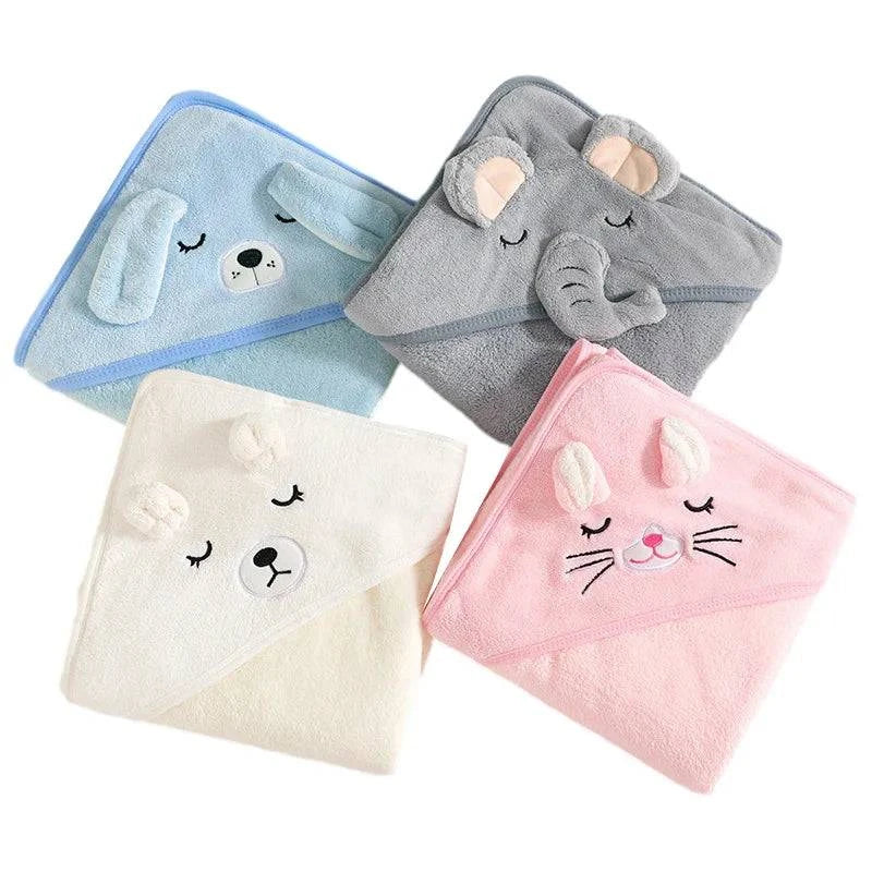 Soft Hooded Baby Bath Towelnull