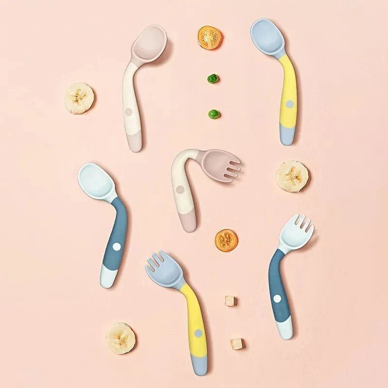 Bendable Twist Baby Fork Spoon Setnull