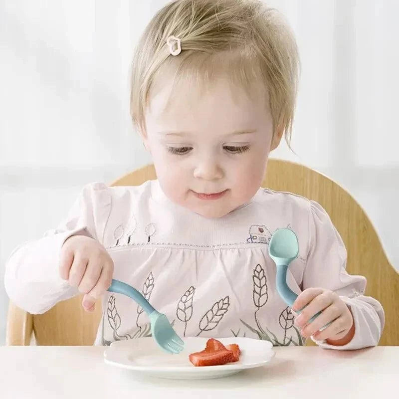 Bendable Twist Baby Fork Spoon Setnull