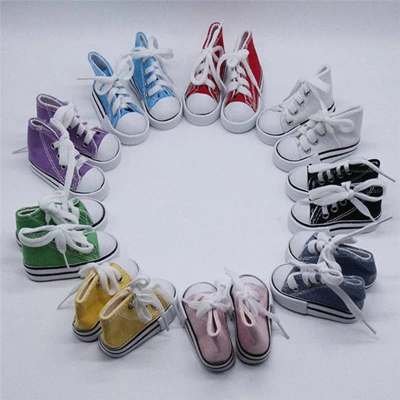 7.5CM Doll Sneakers Canvas Shoesnull