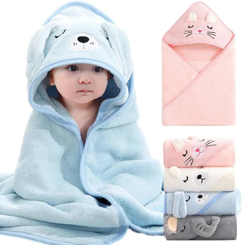 Soft Hooded Baby Bath Towelnull