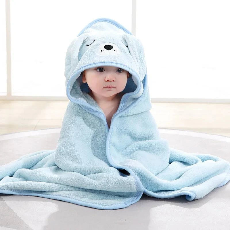 Soft Hooded Baby Bath Towelnull