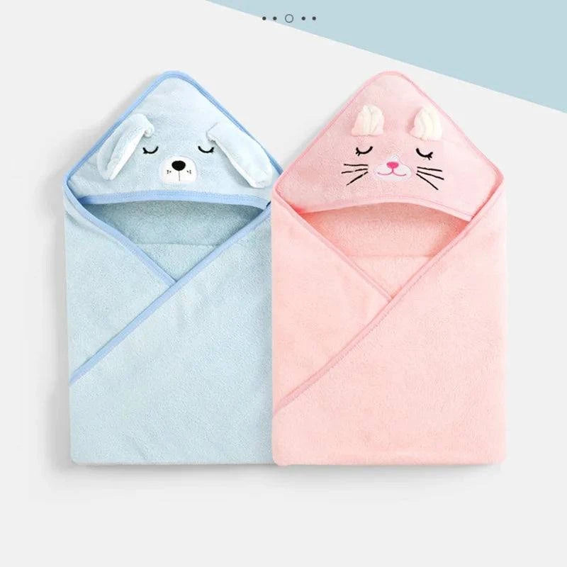 Soft Hooded Baby Bath Towelnull