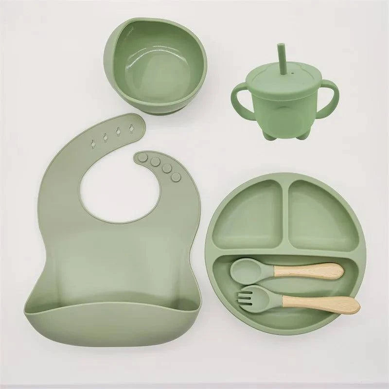 6/8-Piece Silicone Children's Dishes Setnull