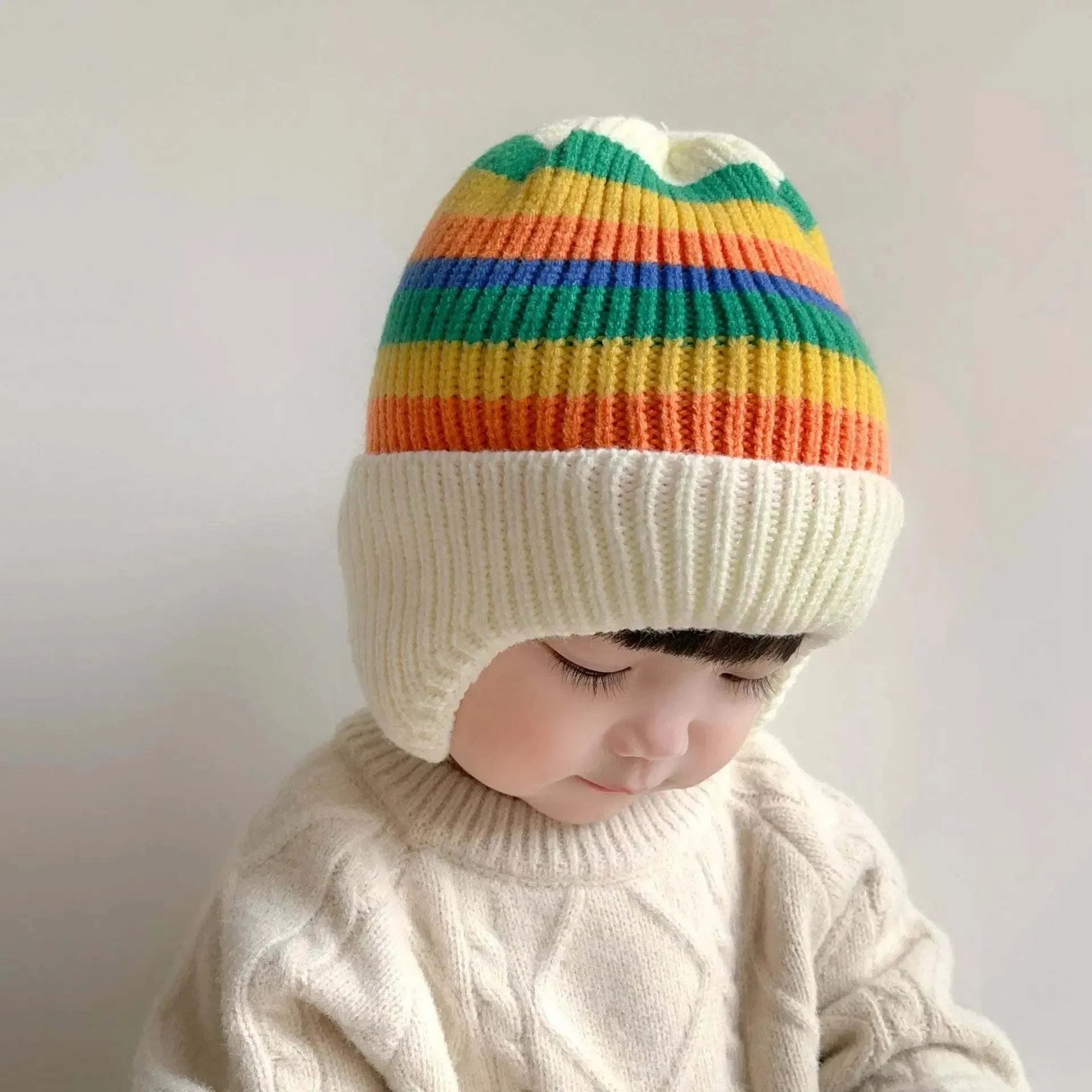Baby Winter Knitted Hat with Bear Earsnull