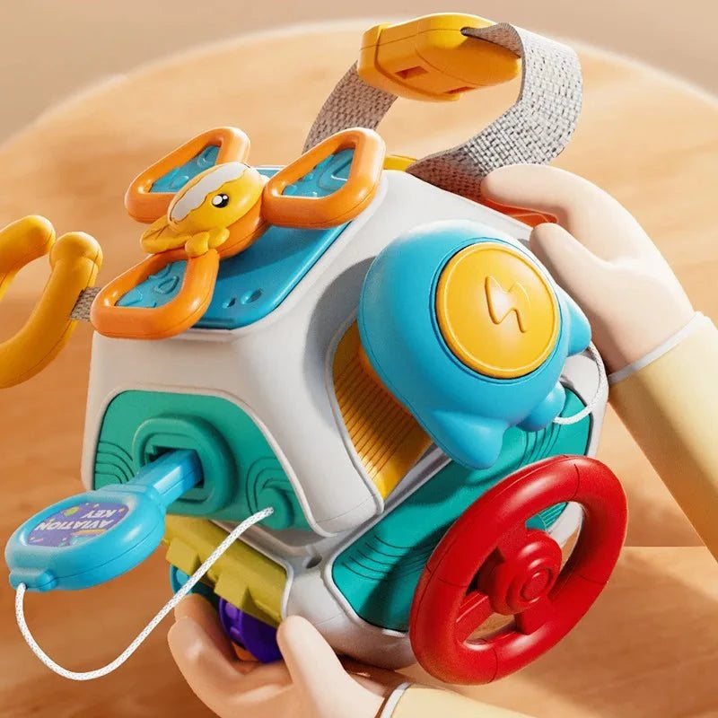 Montessori Baby Busy Board Cube Educational Sensory Toynull