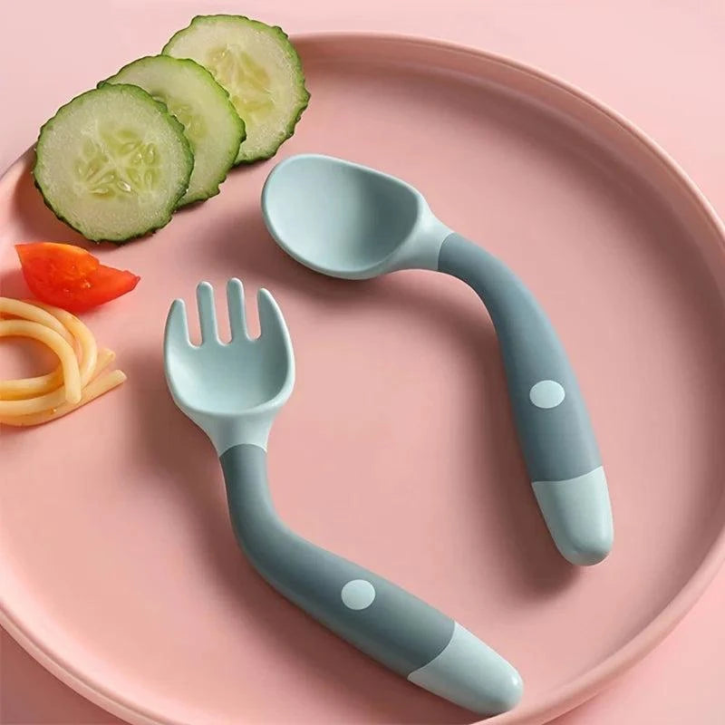 Bendable Twist Baby Fork Spoon Setnull