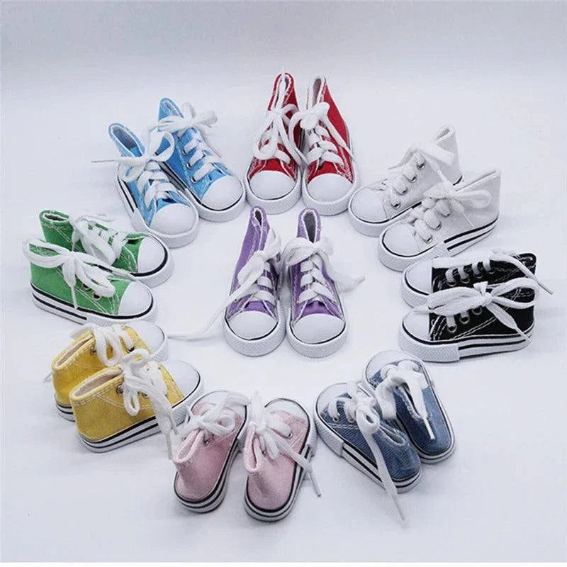 7.5CM Doll Sneakers Canvas Shoesnull