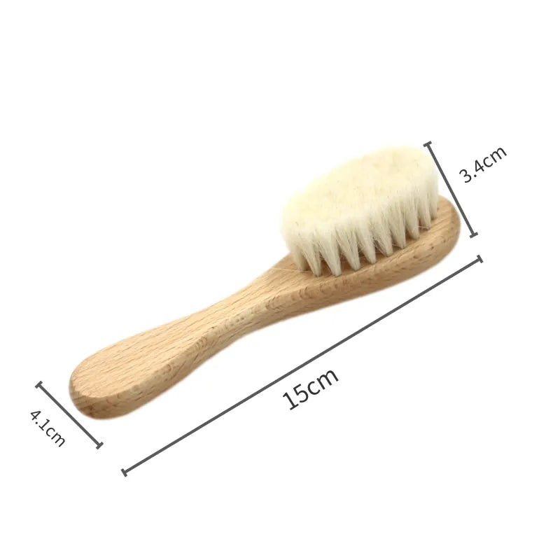 Natural Wooden Baby Comb Brush Set