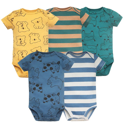 5-Pack Newborn Cotton Bodysuits