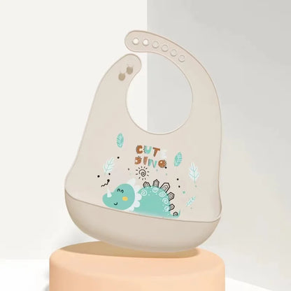 Waterproof Adjustable Silicone Baby Bib Dinosaur