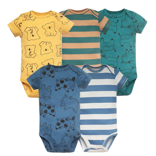 5-Pack Newborn Cotton Bodysuits