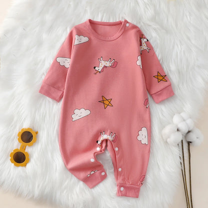 100% Cotton Newborn Crawling Jumpsuit