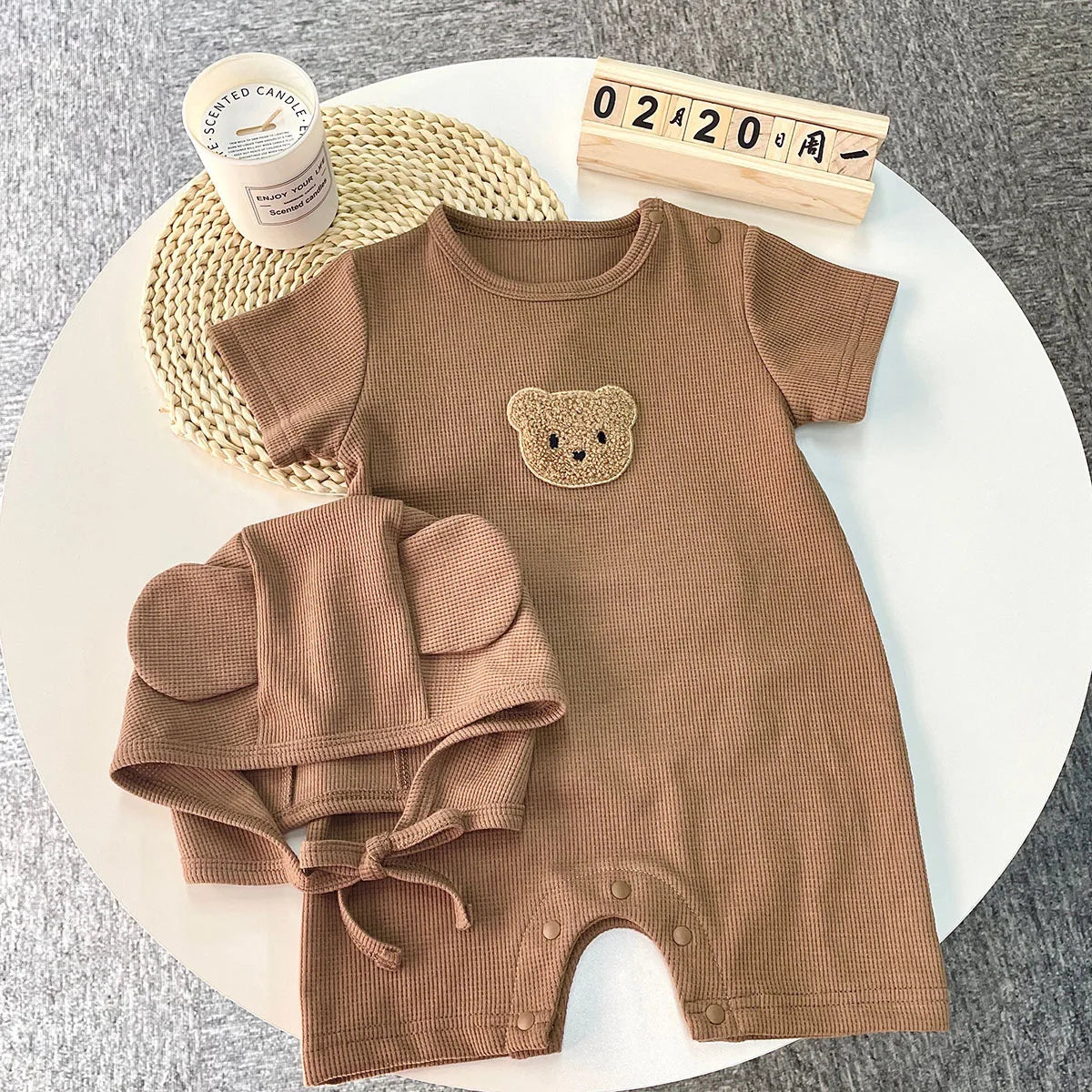 Summer Baby Cotton Romper Set