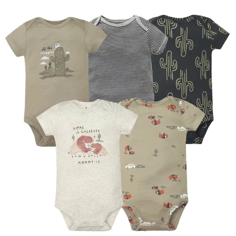 5-Pack Newborn Cotton Bodysuits