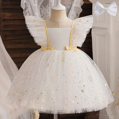 Toddler Girls’ Bow Baptism Dress