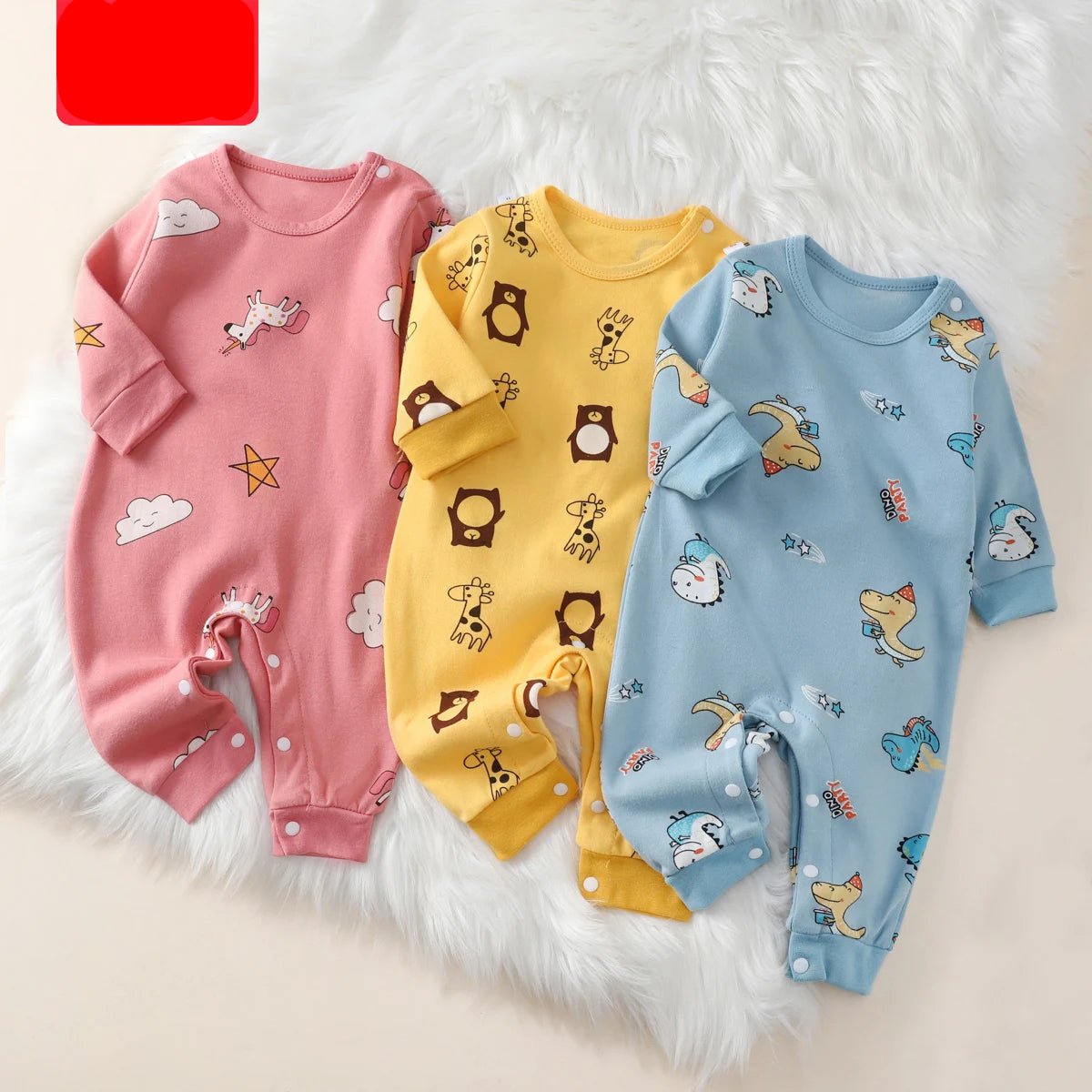 100% Cotton Newborn Crawling Jumpsuit