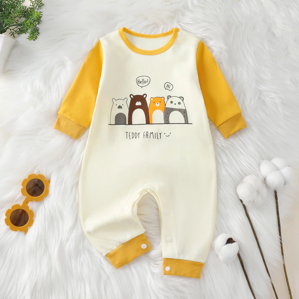 100% Cotton Newborn Crawling Jumpsuit