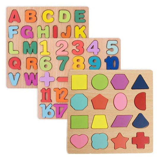 Colorful Alphabet & Number Wooden Puzzle