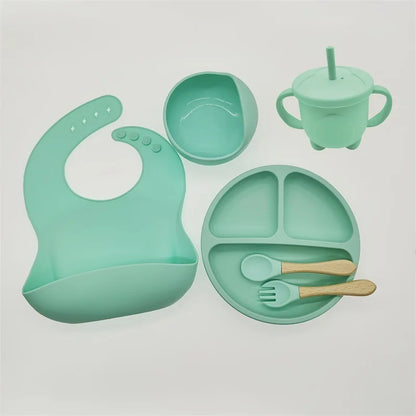 6/8-Piece Silicone Children's Dishes Set