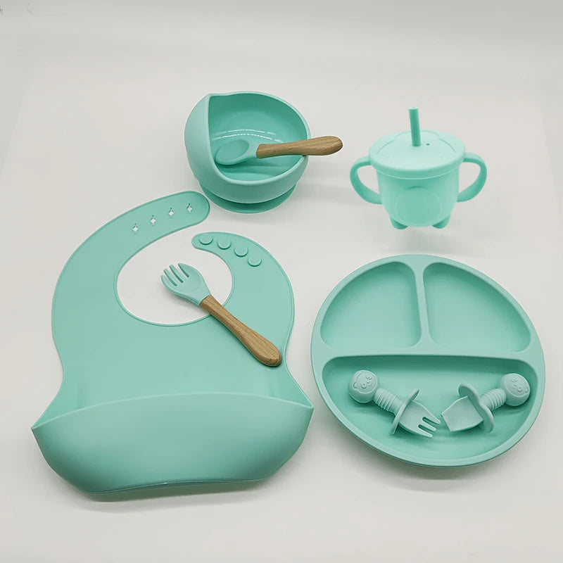 6/8-Piece Silicone Children's Dishes Set