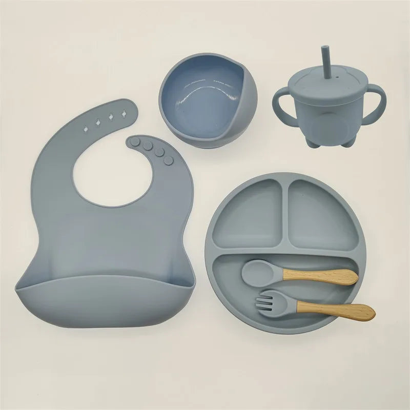 6/8-Piece Silicone Children's Dishes Set