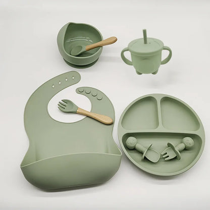 6/8-Piece Silicone Children's Dishes Set