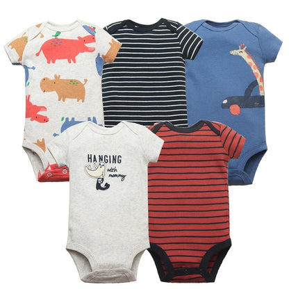 5-Pack Newborn Cotton Bodysuits