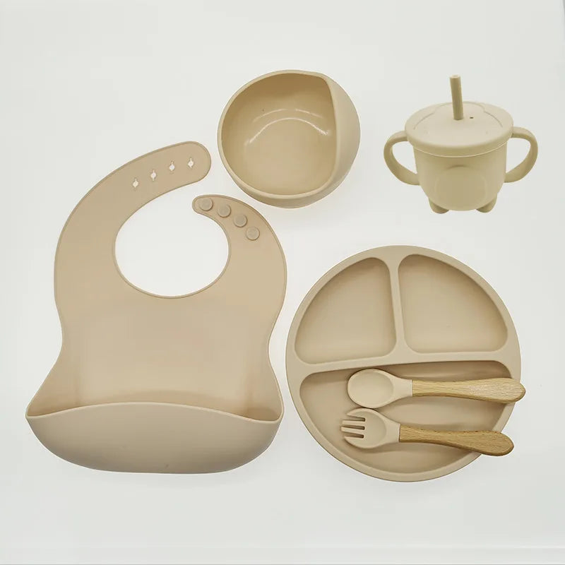 6/8-Piece Silicone Children's Dishes Set