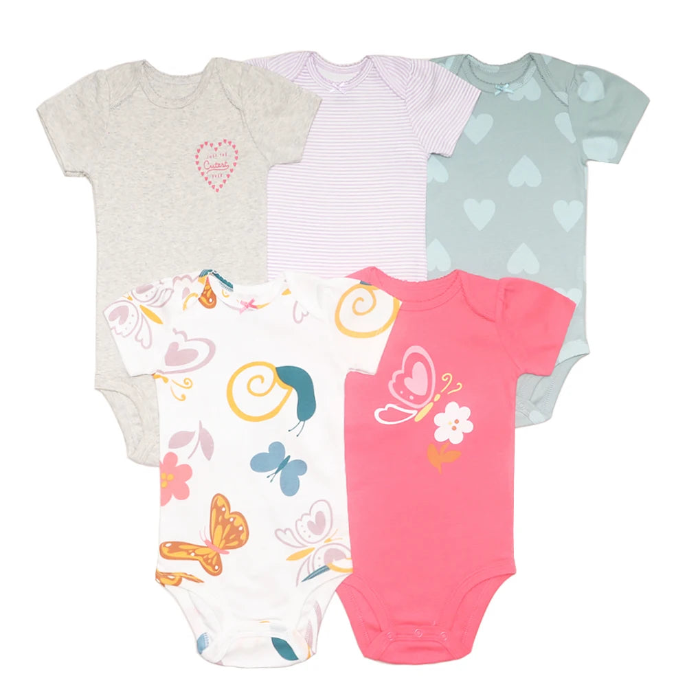 5-Pack Newborn Cotton Bodysuits