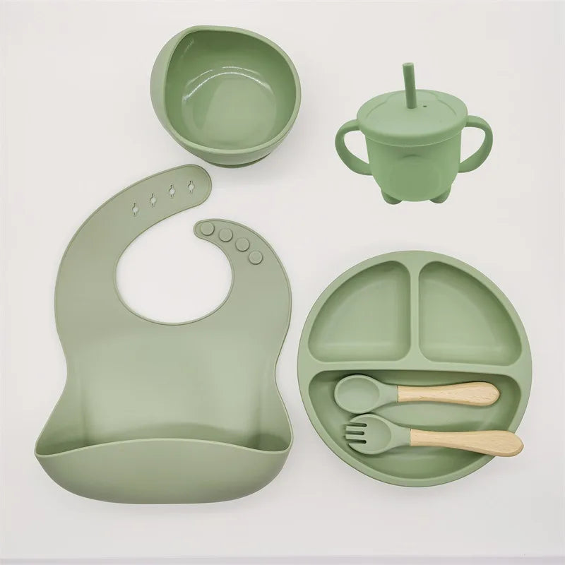 6/8-Piece Silicone Children's Dishes Set