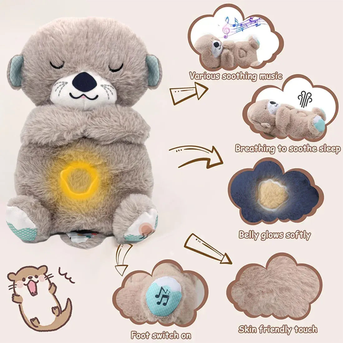 Breathing Bear Plush Toy