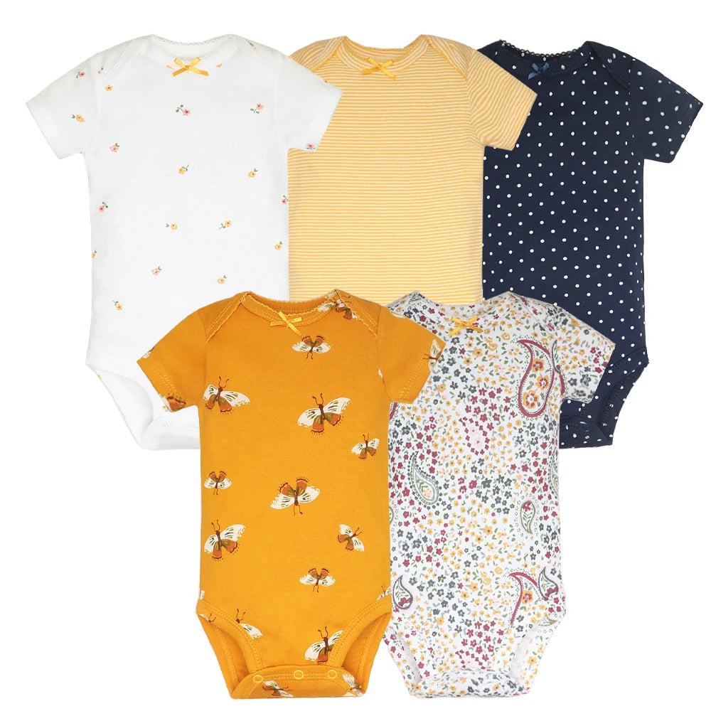 5-Pack Newborn Cotton Bodysuits