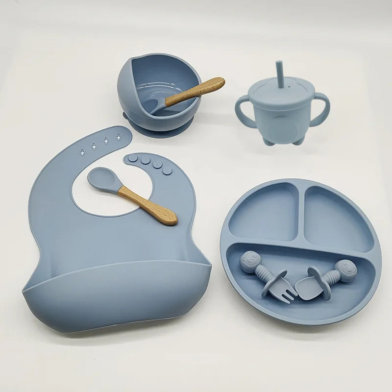 6/8-Piece Silicone Children's Dishes Set